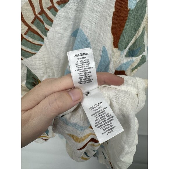 Cynthia Rowley 100% Linen Colorful Too Women 2X Tropical Vacation Beach - Picture 6 of 8